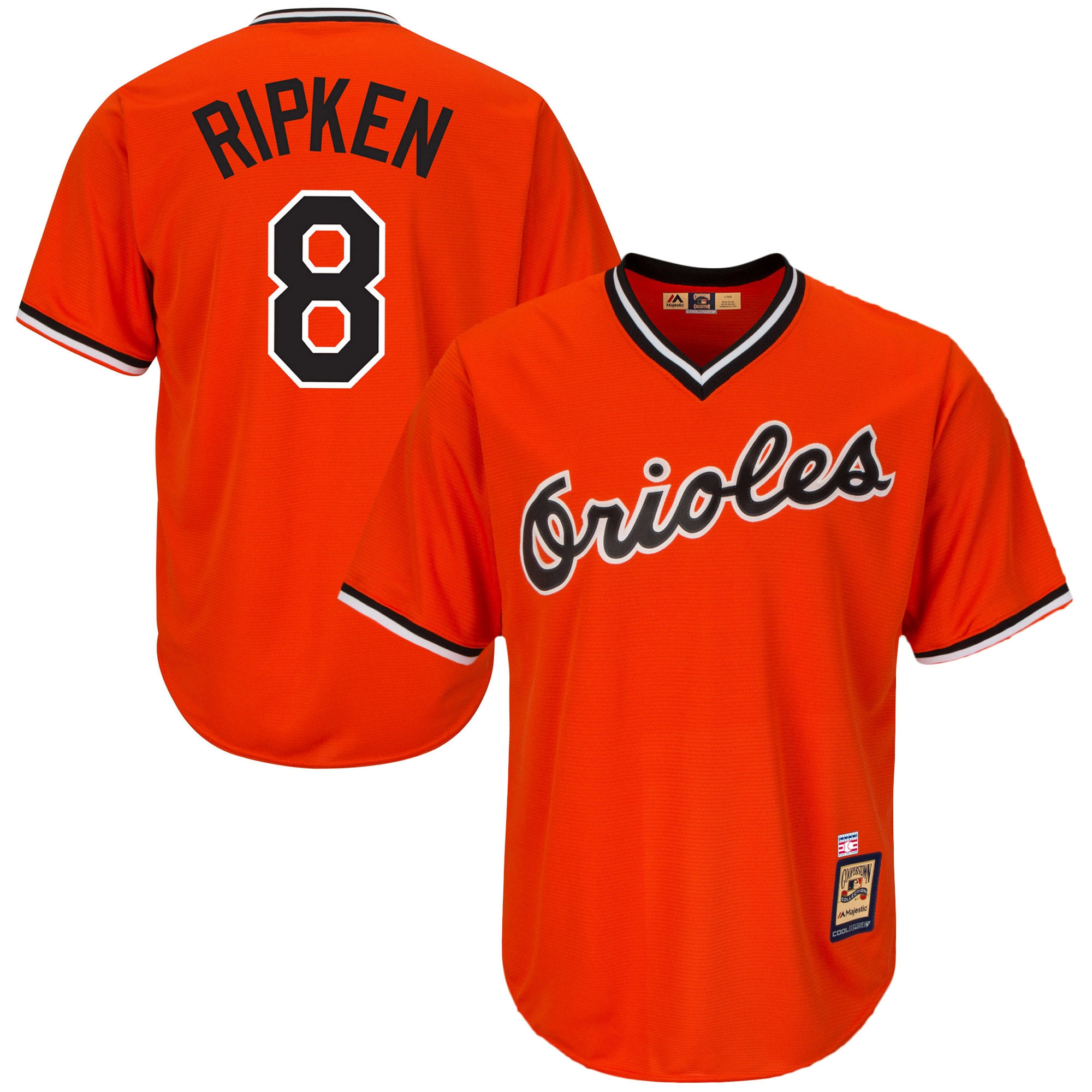 Cal Ripken Jr. Baltimore Orioles Majestic Threads Cooperstown Collection  Name & Number Tri-Blend 3/4-Sleeve T-Shirt - Gray/Black