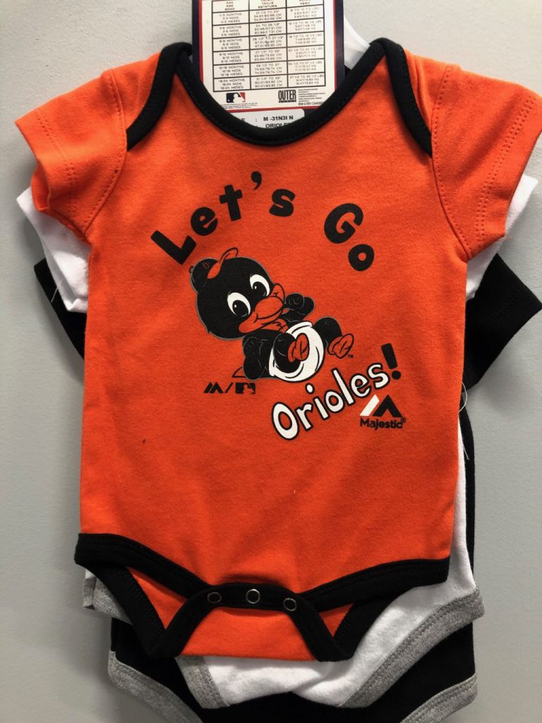 baltimore orioles 3 pc onesie set 5