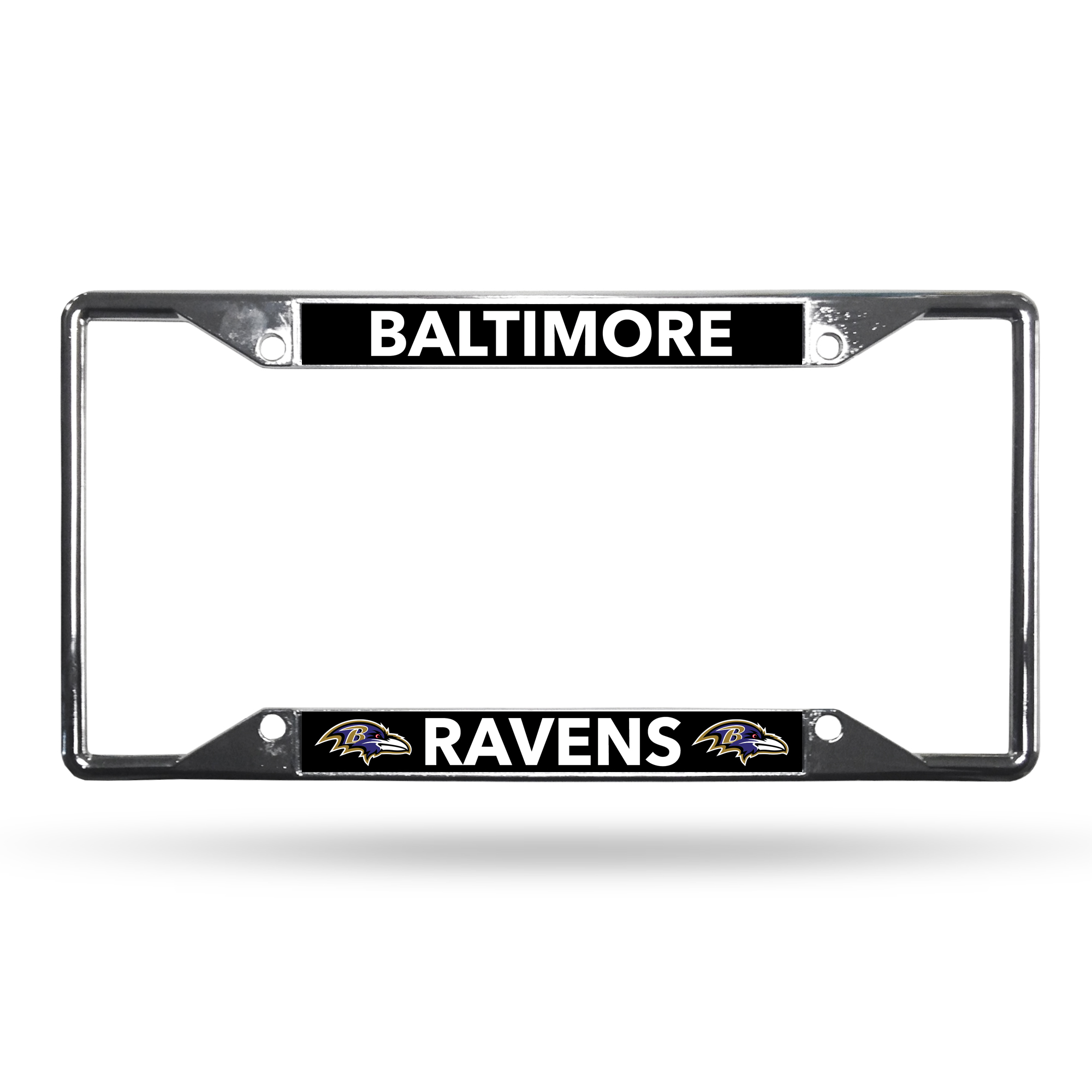 Baltimore Ravens Chrome License Plate Frame Black | Baltimore Sports Store