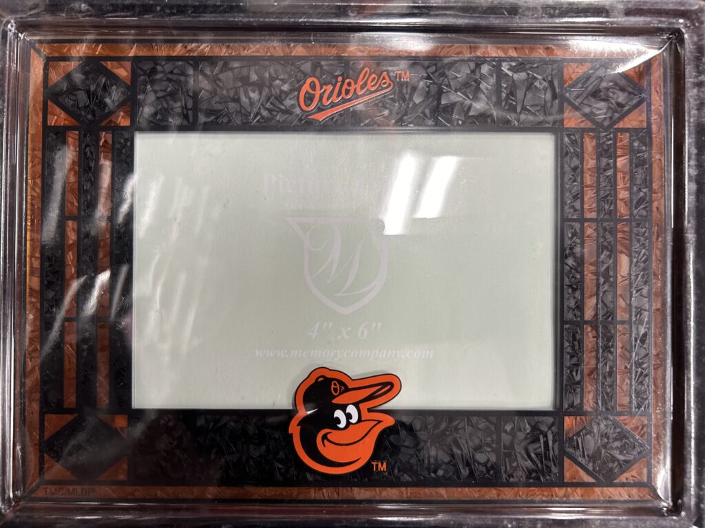 Baltimore Orioles Art Glass Frame (4inX 6in) | Baltimore Sports Store